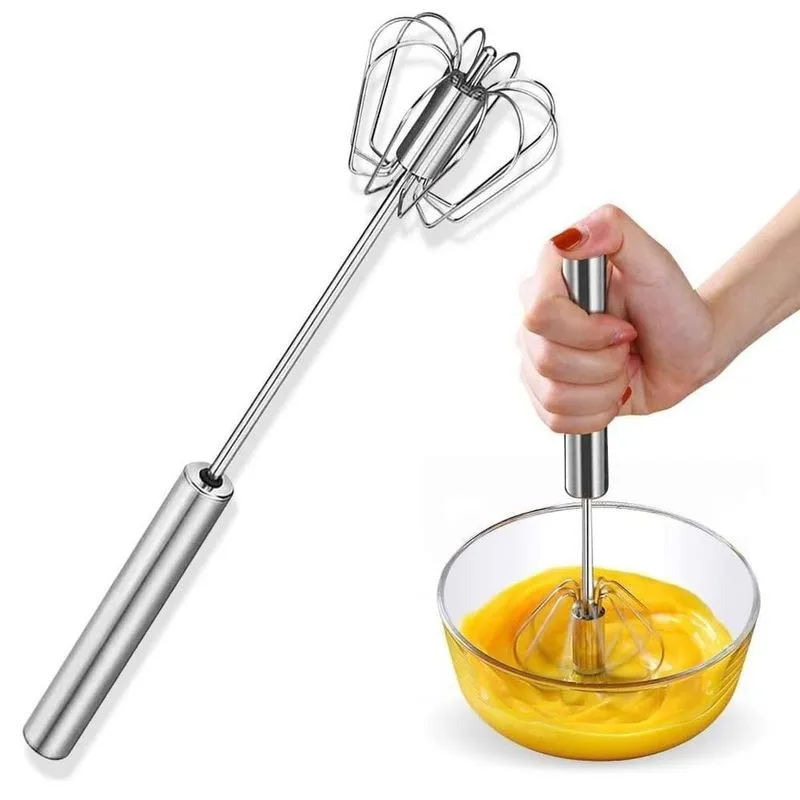 Batedor Manual Para Ovos E Massas Leves Inox Com Design Giratorio Para Cozinha Yeet