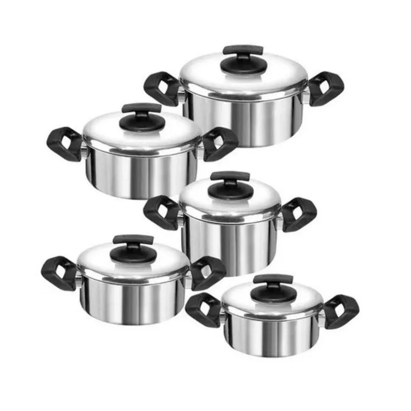 Conjunto 5 Panelas Grandes Aluminio Grosso