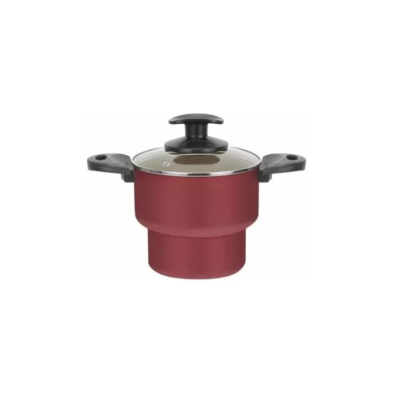 Cuscuzeiro Antiaderente Nº14 Com Tampa de Vidro Remaza 9804