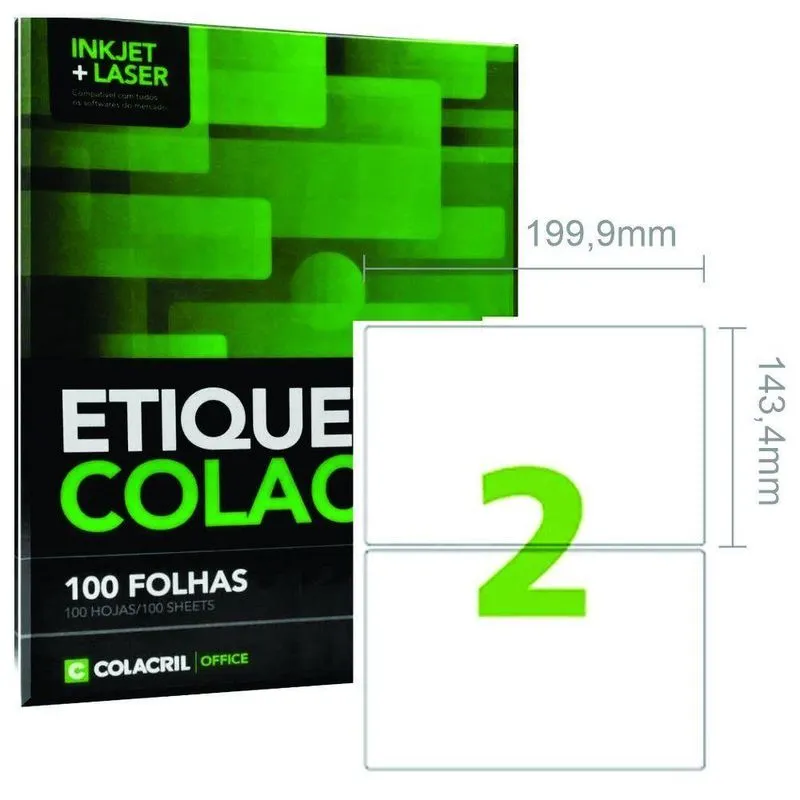 Etiqueta Colacril (02) Ca4368 100 Fls A4