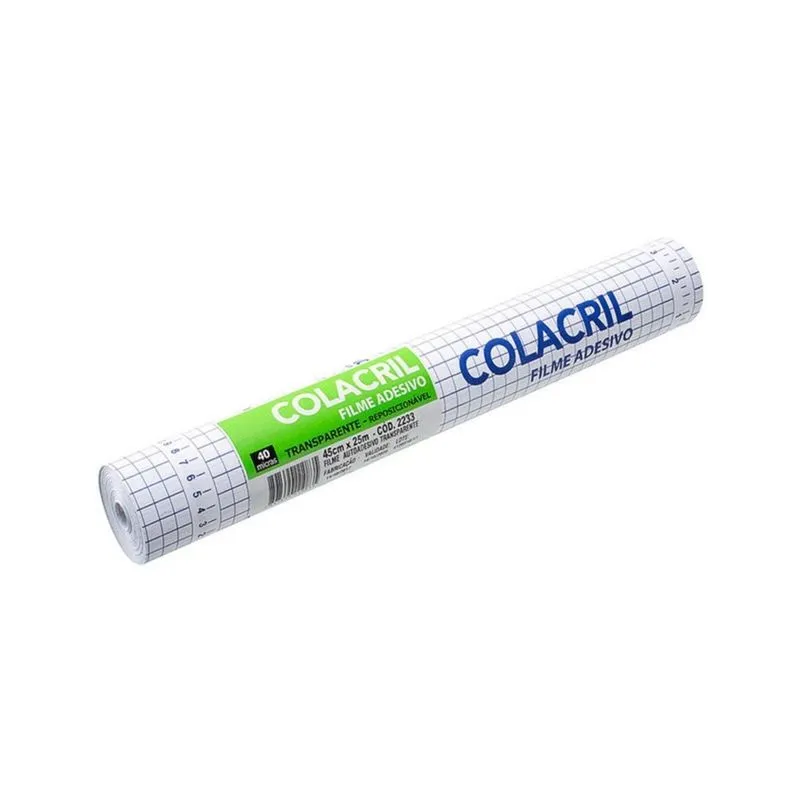Papel Contact Colacril 45Cm X 25M Transparente 40 Micras
