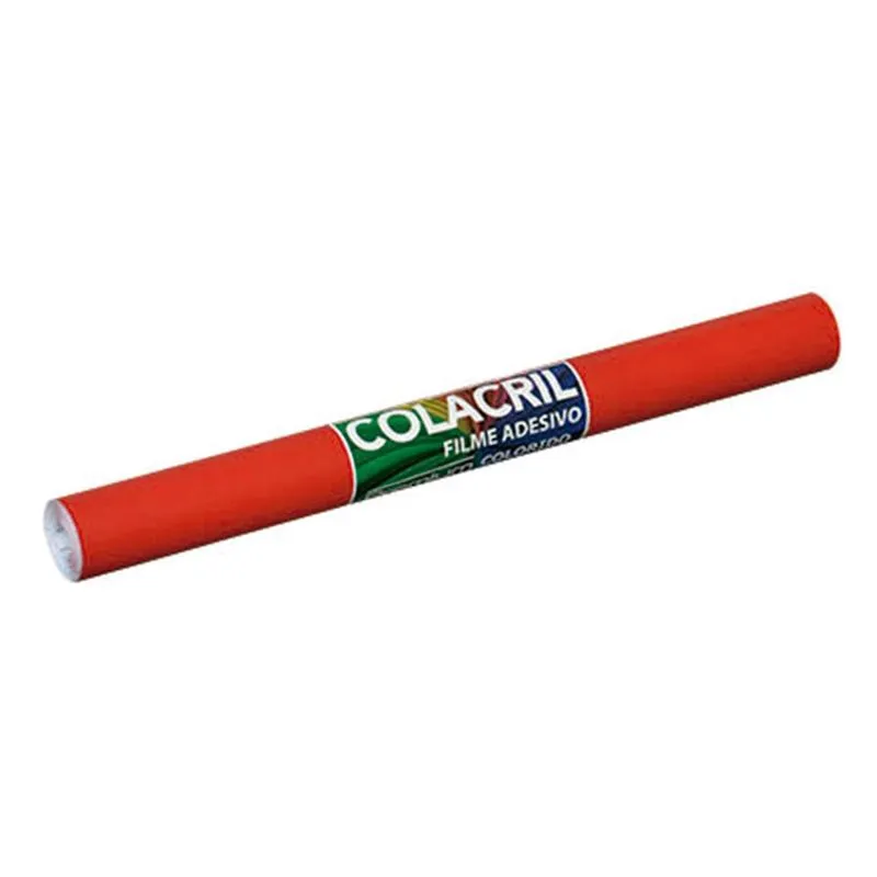 Papel Filme Adesivo 45cmx10m Colacril Vermelho 301a11c121c