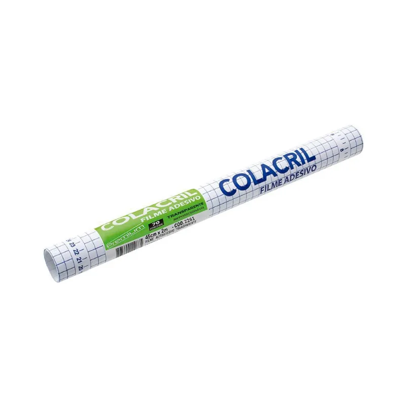 Plástico Adesivo Colacril 45cmx2m Transparente