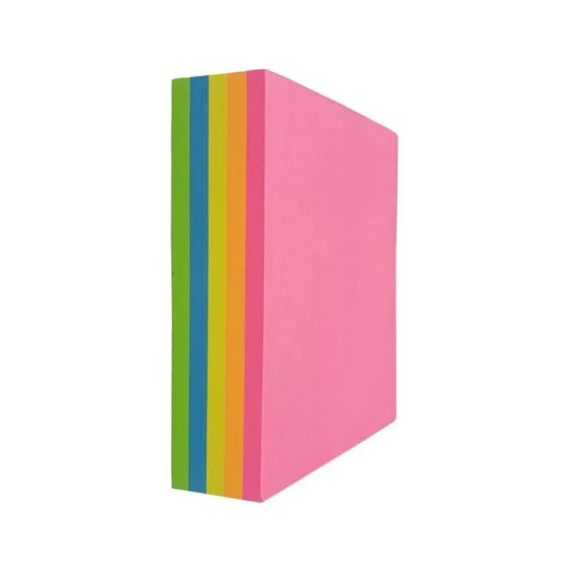 Bloco De Notas Adesivas 76x76mm 200fl Colorido Neon Colacril