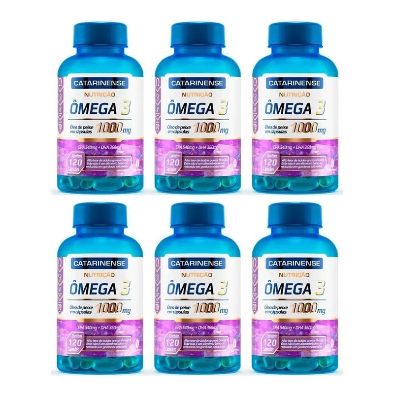 Ômega 3 (6 Un) Catarinense Original 1000mg C/120 Caps Cada