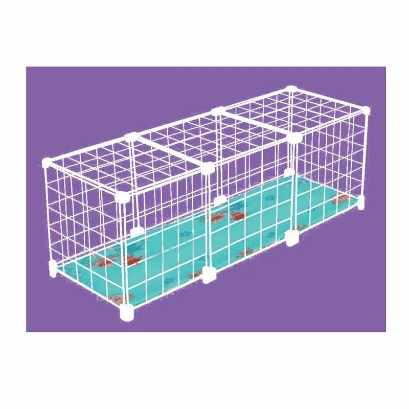 Cercado Gaiola Aramado Porquinho da Índia 30x90cm Fundo/Teto/Soft Branco