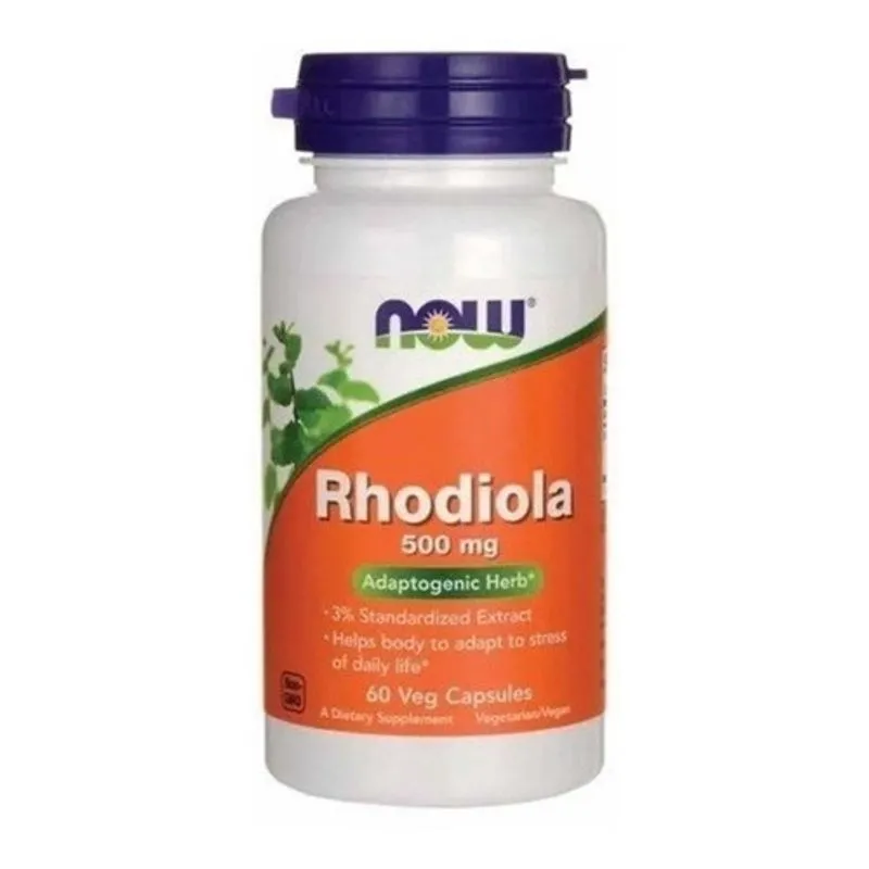 Rhodiola 500mg 60 Caps Now Foods! Importado E. U. A!