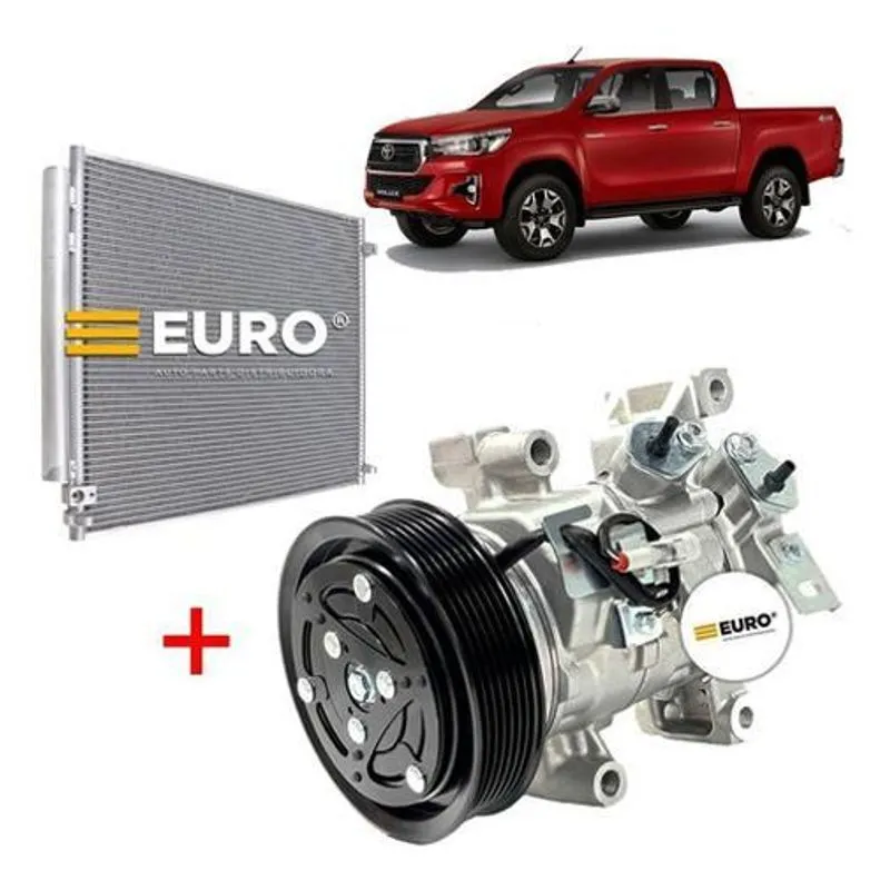 Compressor + Condensador Toyota Hilux 2016 17 2018 2019 2020