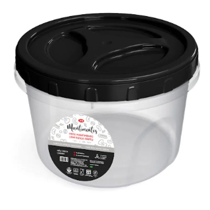 Pote Lock Facil Redondo Com Rosca N3 1,15 Litro Shine - Mb