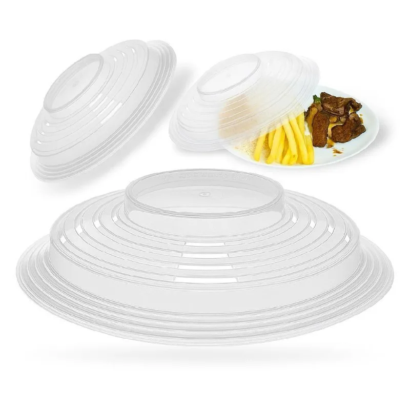Tampa Protetora Bpa Free 26 Cm Para Micro-ondas Com Encaixe Universal E Abertura Para Ventilação