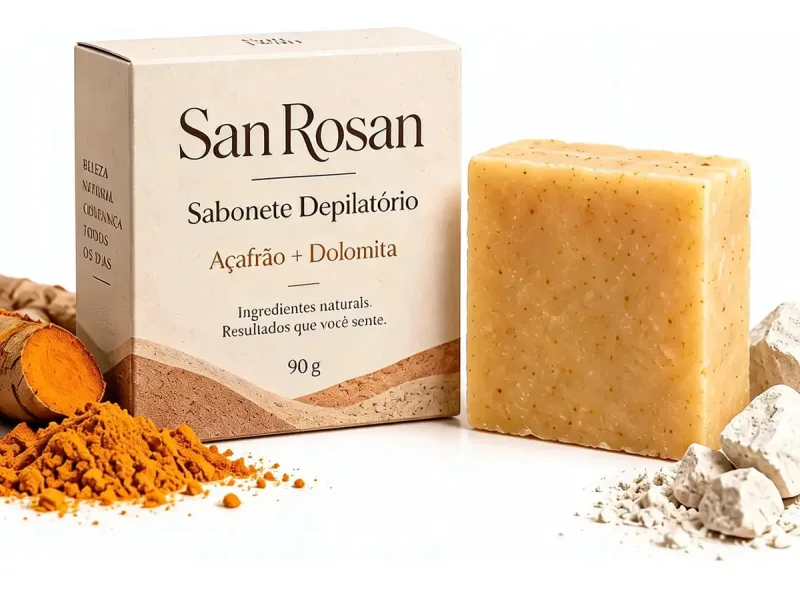 Sabonete Depilação Natural Clareador Açafrão Dolomita