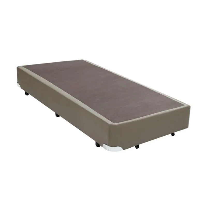 Base Box Solteiro Sintético Bege 38x88x188