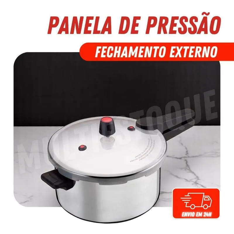 Panela De Pressão 7 Litros Com Fechamento Externo