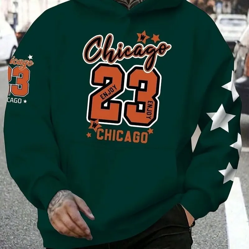 Moletom Masculino Chicago 23 Verde 3d Casual Verde G