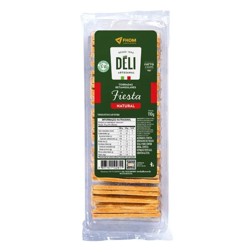 Torrada DÉLI Fiesta Natural 110g