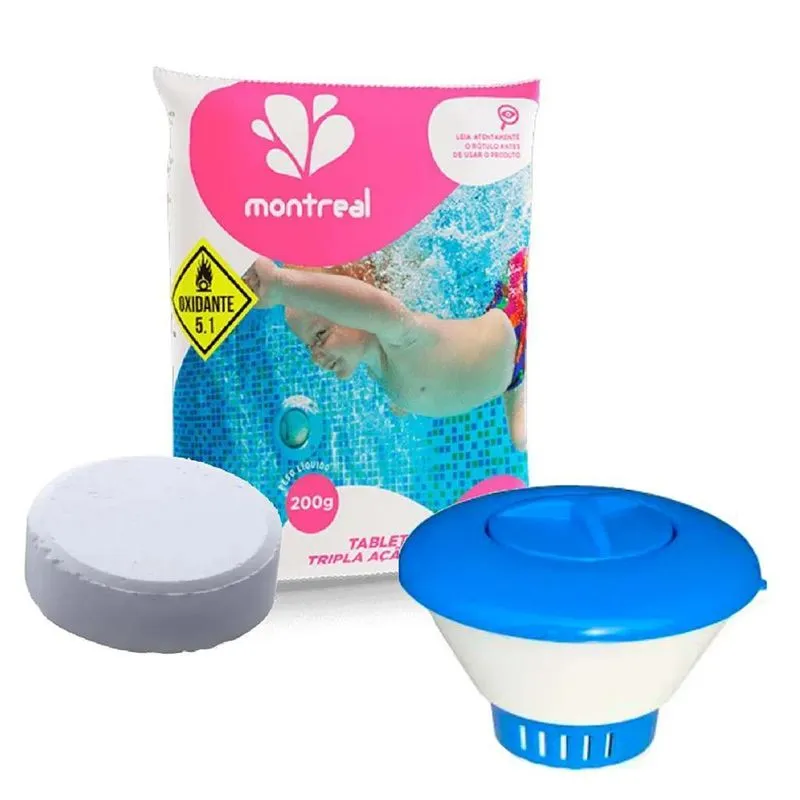 Flutuador Clorador Para Piscina Com 3 Pastilha De Cloro