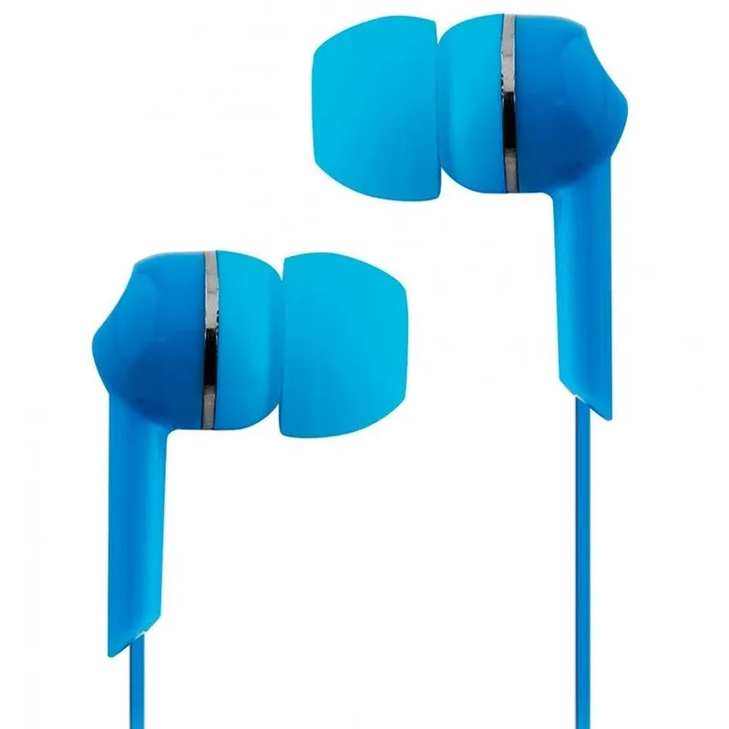 Fone De Ouvido Com Fio Azul 3,5 Mm P2 Cve56 Coby
