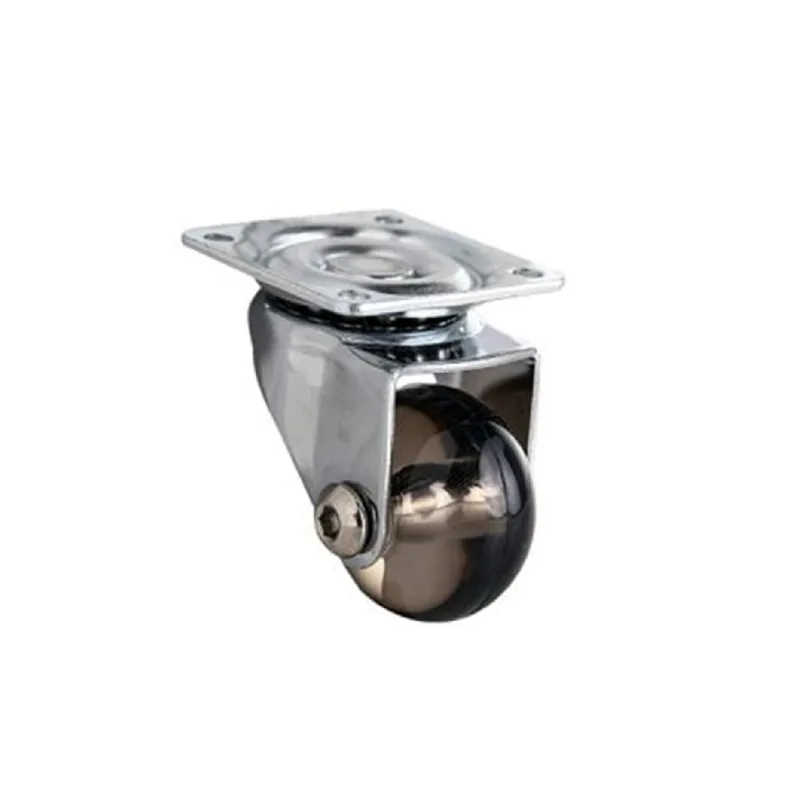 Rodízio Giratório em Gel TN 35 mm Fumê RG35 sem Freio 35kg FGVTN unitário