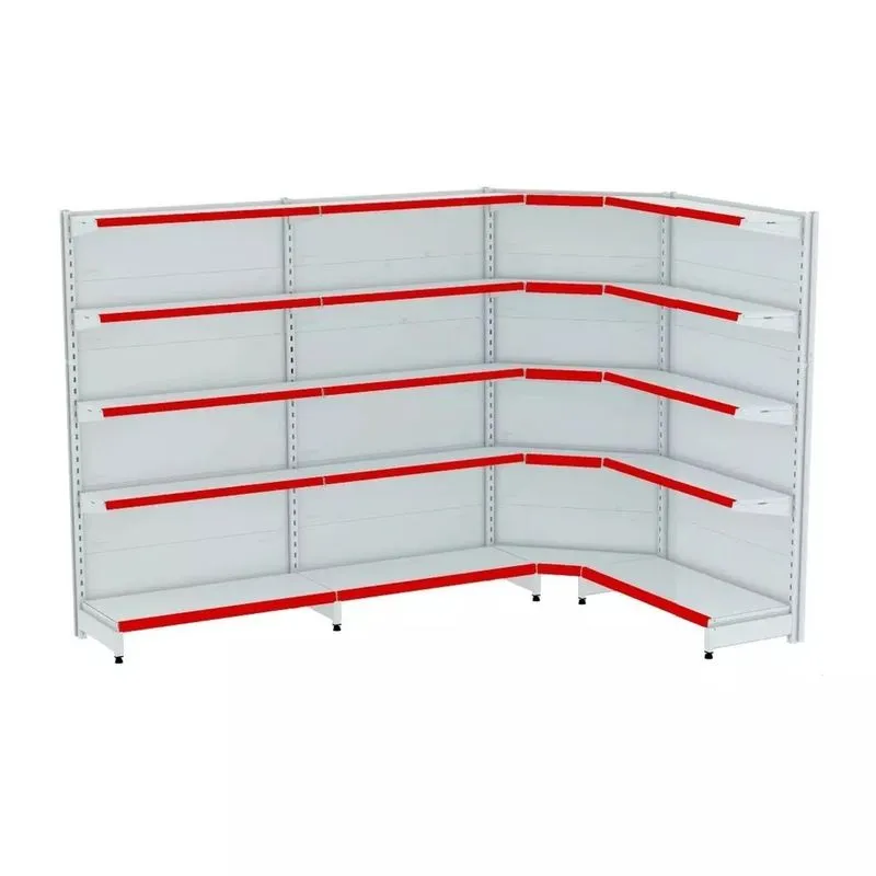 Gondola Parede 202 Fit Ate 3 Metros 1 Canto Branco 20b Pe Vermelho