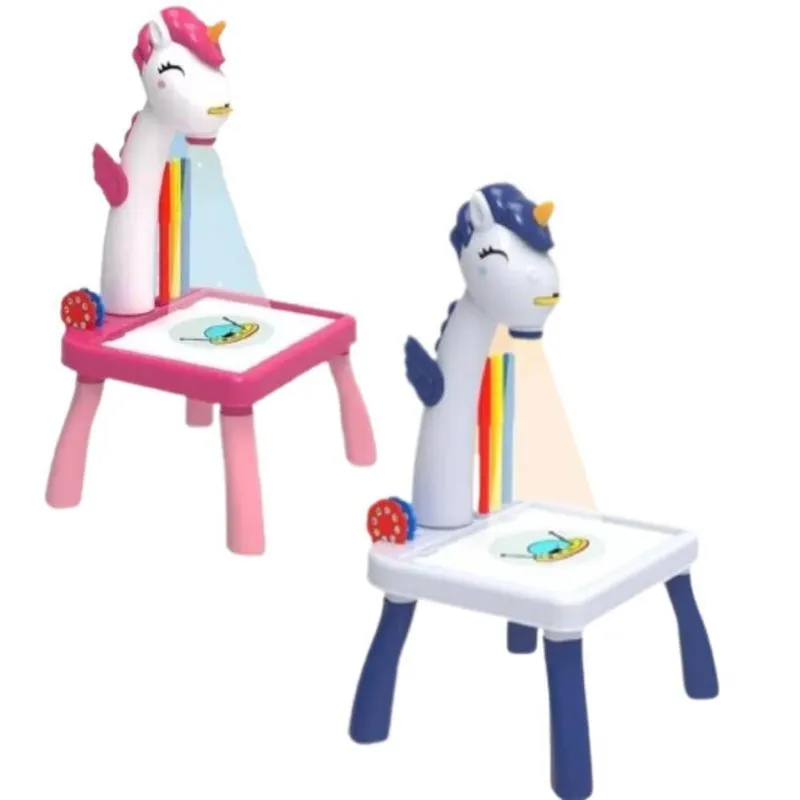 Mesa Infantil Projetora 24 Desenhos Unicórnio