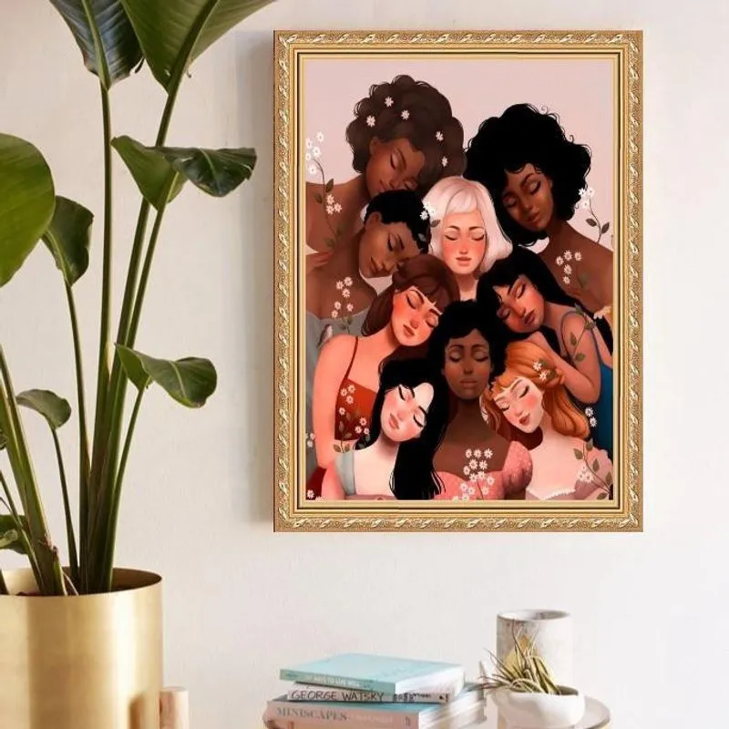 Quadro Decorativo Mulheres Diversidade 24X18Cm