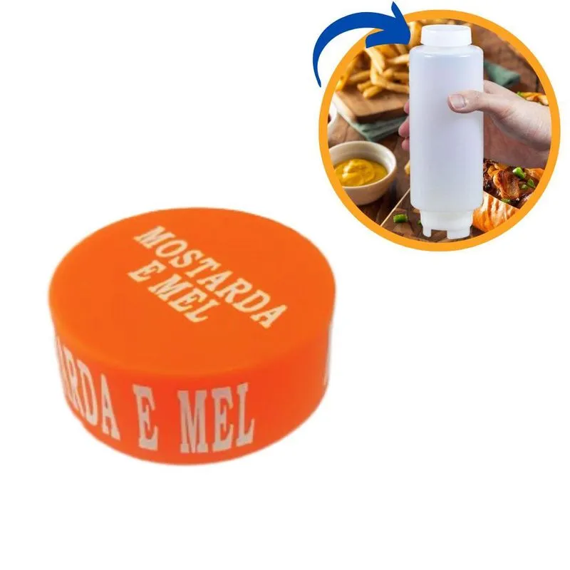 Tampa Silicone Subway Bisnaga Fifo Mostarda E Mel