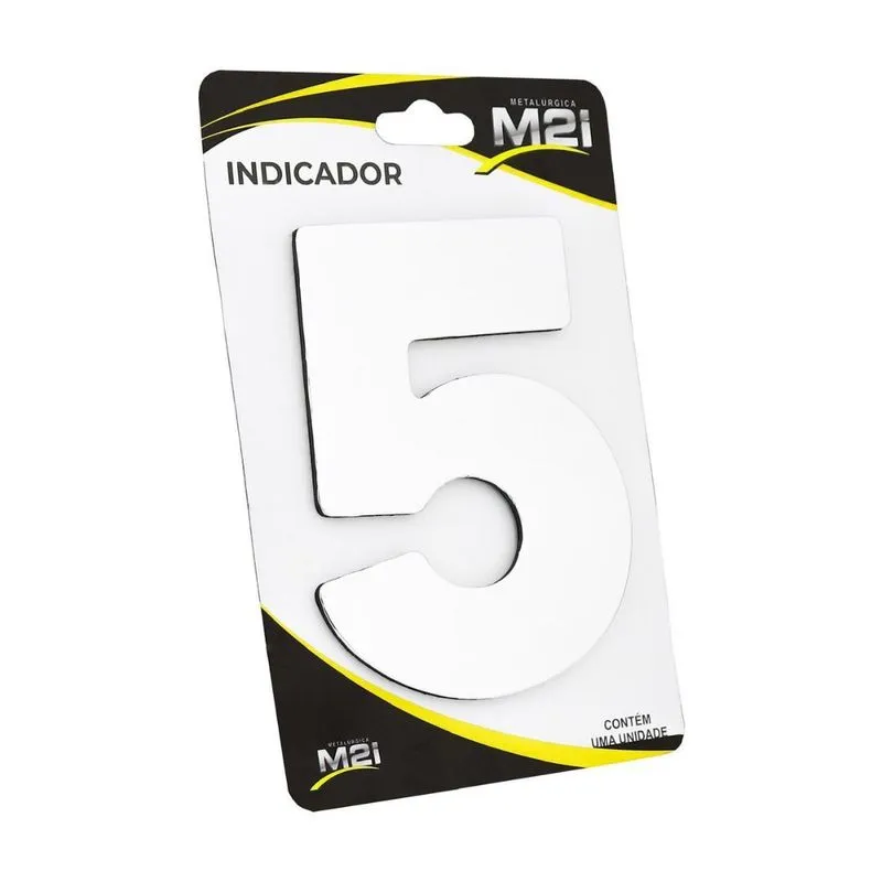 Numero 5 Residencial Em Aluminio Composto Cor Espelhado 12