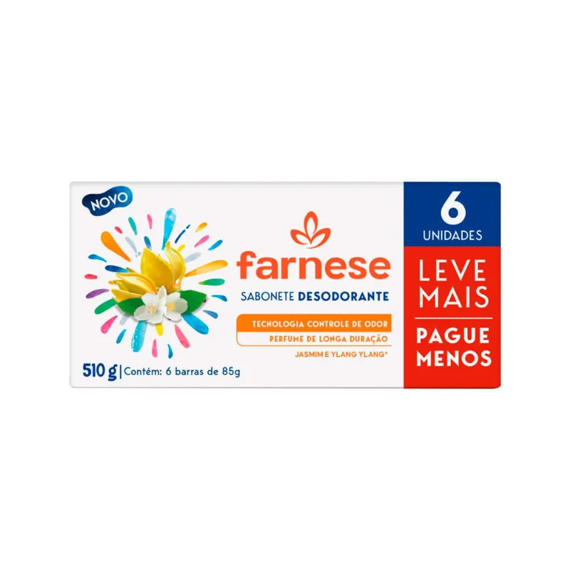 Sabonete Desodorante Farnese Com 6 Unidades Jasmim E Ylang Ylang 85g Leve Mais Pague Menos Especial