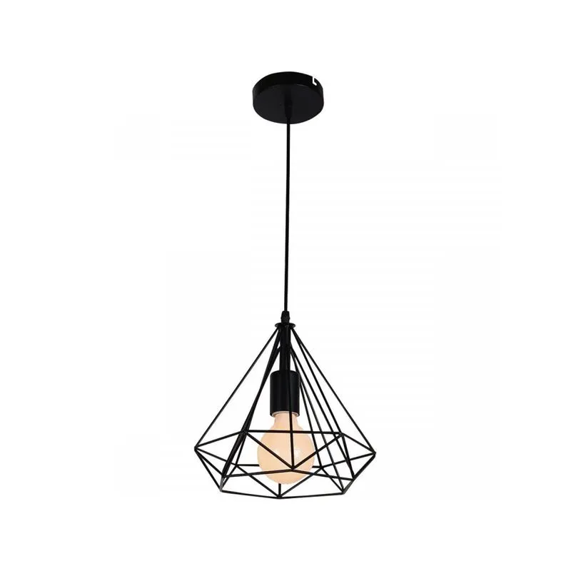 Pendente Tetra 25cm E27 Preto BRONZEARTE PENDENTE ACO TETRA 25CM BRONZEARTE PRETO