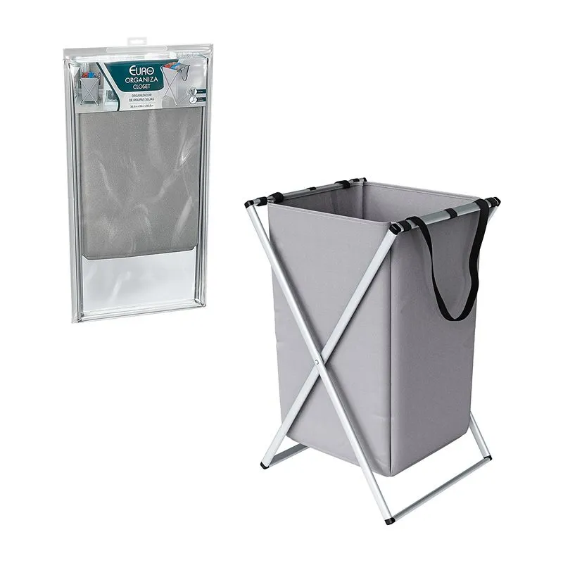 Cesto Organizador Dobrável com Compartimento para Roupas Sujas Cesto Organizador Dobrável, 1 Compartimento para Roupas Sujas - Euro Home