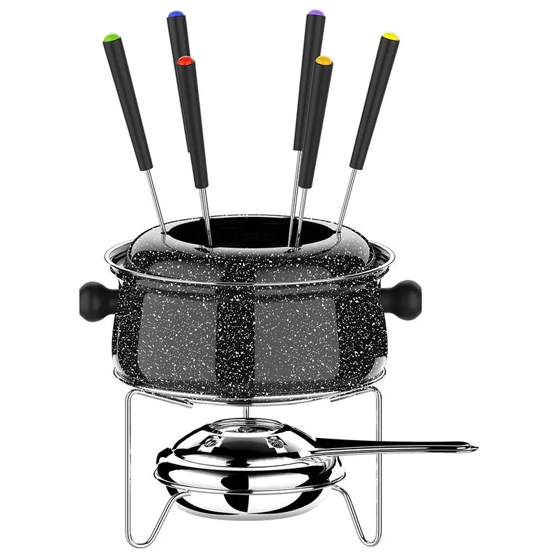 Conjunto de Fondue Preto 10 Peças