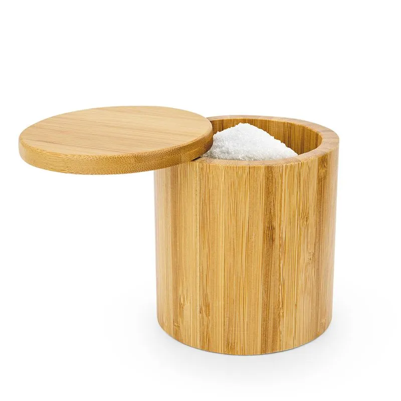 Saleiro, Porta Condimentos De Bambu