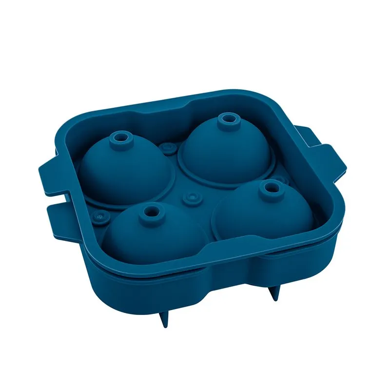 Forma De Silicone Para Gelos Esfera, 4 Gelos, Azul