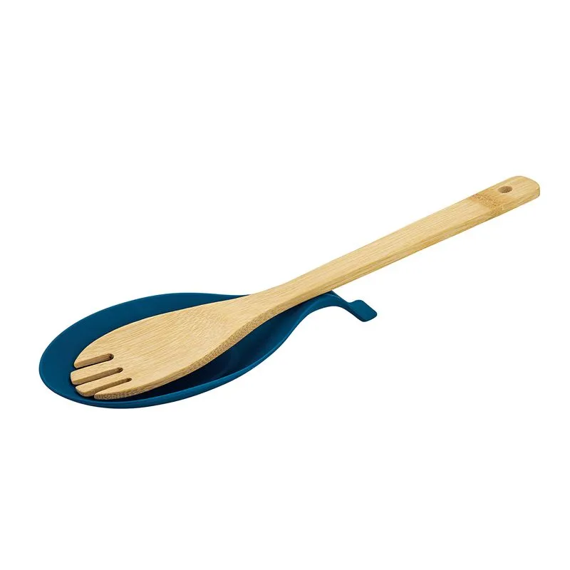 Descanso Para Utensilios De Silicone Azul
