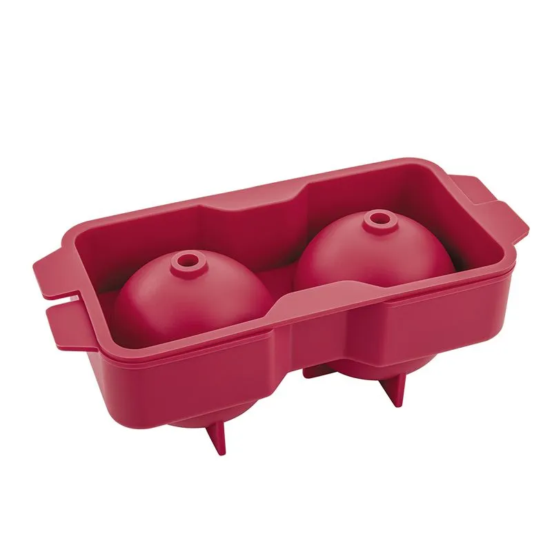 Forma De Silicone Para Gelo Espera, 2 Gelos, Vermelha