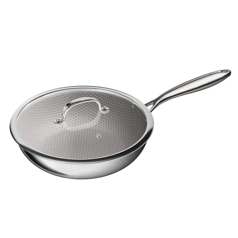 Wok Hexxa 3D Ceramic 28cm com Cabo Wok Hexxa 3D Antiaderente 28cm com Cabo