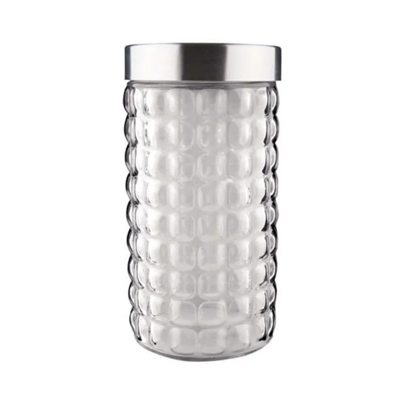 Pote De Vidro Com Tampa Inox Bubble 1,5L Euro Home