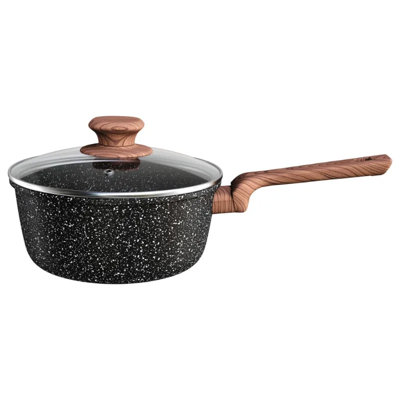 Panela ColorStone 20 cm Wooden com Tampa ALU8501-WD - Euro