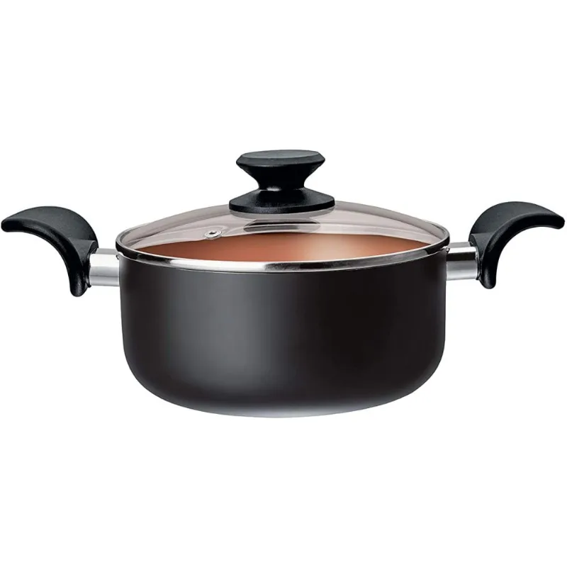 Caçarola de Alumínio Montreal ø20cm 2,5L Preta - Euro Home