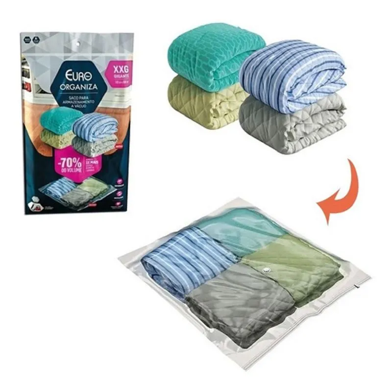 Organizador A Vacuo Gigante Edredom 110x100cm Euro Vac9911