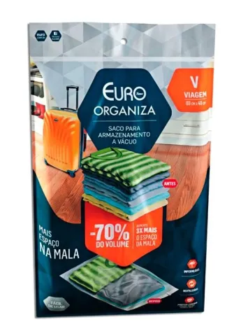 Saco Armazenamento à Vácuo para Viagem 60X40