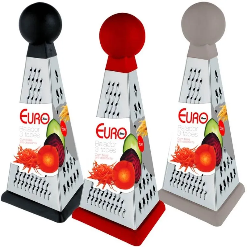 Ralador 3 Faces 8" Euro Cores Sortidas - In8164 - Euro