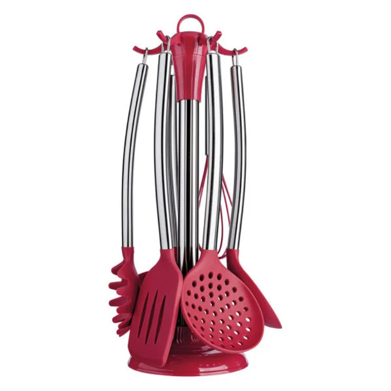 Conjunto Utensílios 7Pçs Suporte Giratório SIL3390-VM - Euro
