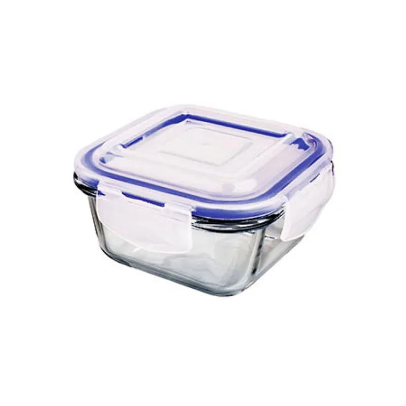 Pote de Vidro Fechamento Hermético Quadrado 300 ml