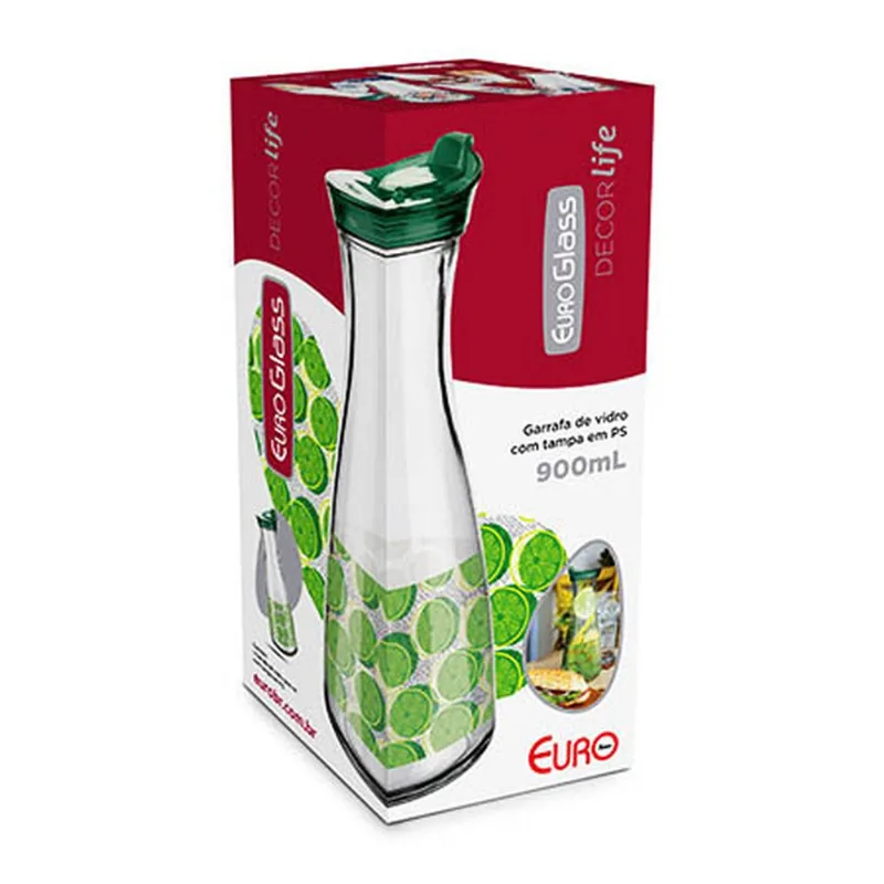Garrafa de Vidro 900 mL limões CVB7977 - Euro Home