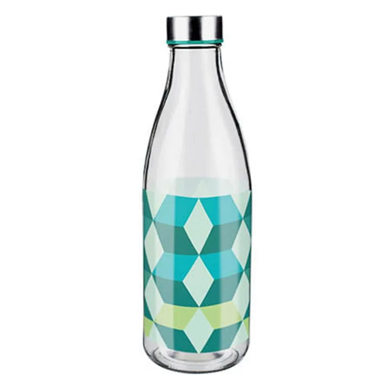 Garrafa De Vidro Geometrico Euro Home