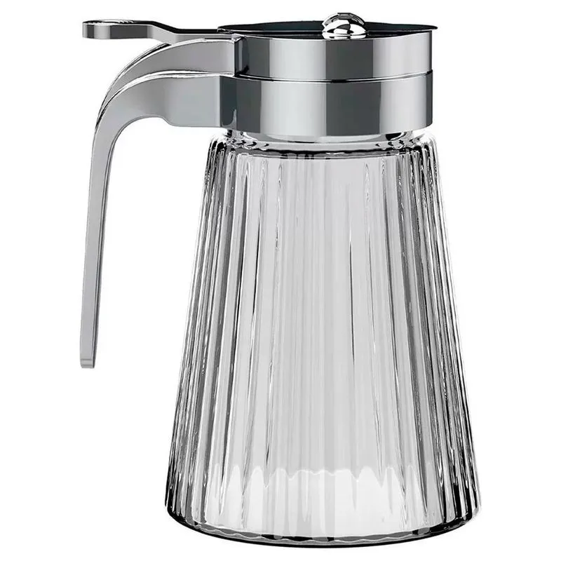 Meleira Porta Mel De Vidro E Aço Inox Com Dosador 270Ml