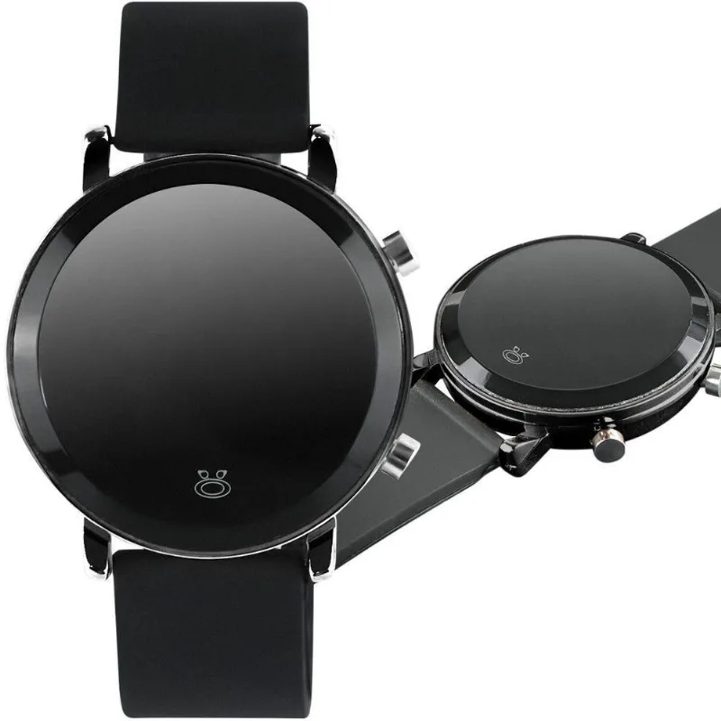 Relógio Feminino Maria Digital Social LED Pulseira Silicone Preto Orizom