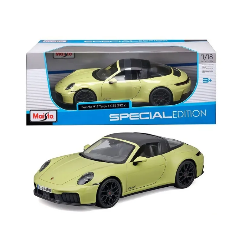 Porsche 911 GTS 992.2 1/18 Amarelo Special Edition Maisto 31470
