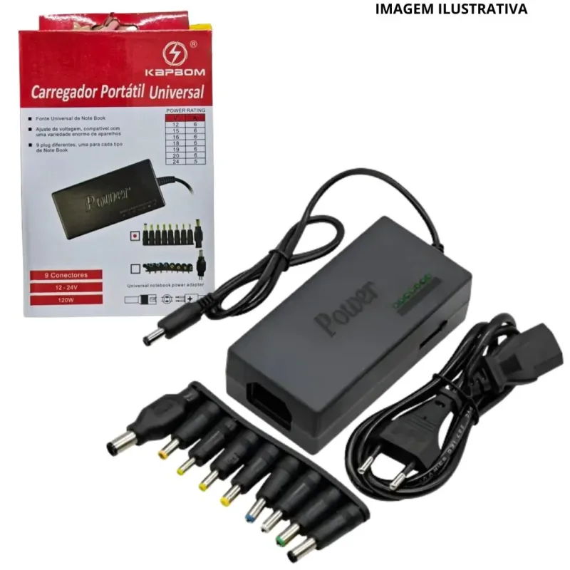 Fonte Carregador Universal para Notebook 120w